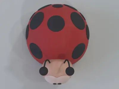 ladybug cartoon Low-poly 3D model