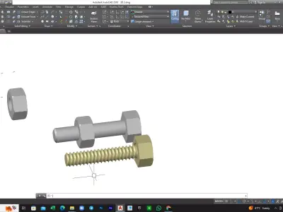 nut and bolt  Free 3D model