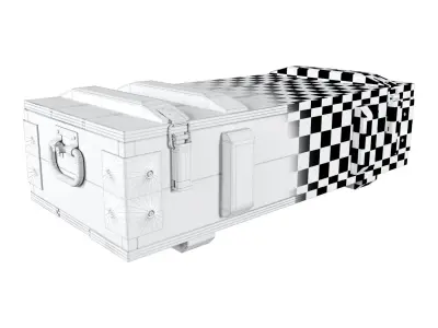 Wood box 3D model