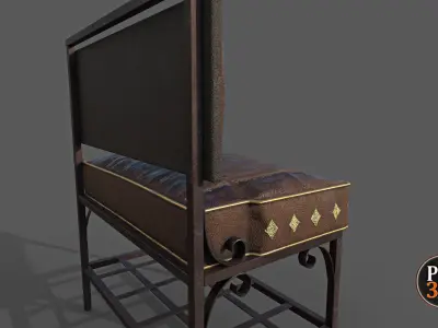 Wrought iron sofa Version 2 Low-poly 3D model