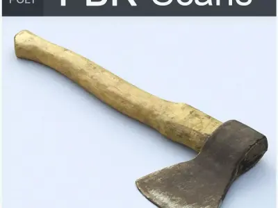 Hatchet Low Poly axe Low-poly 3D model purchase