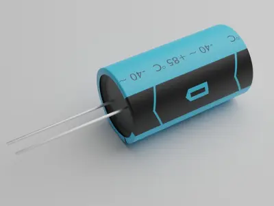 Capacitor battery Free 3D model