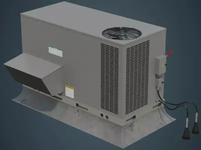 Rooftop AC Unit 2A Low-poly 3D model