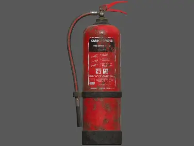 Old Fire Extinguisher PBR Low-Poly Game Ready 3D Model Low-poly 3D model