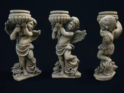 Garden Statue 7 Low-poly 3D model