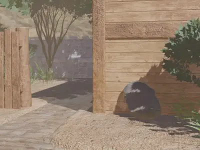Medieval Village Layout 3D model