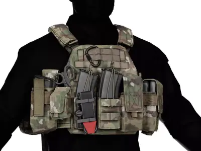 WARRIOR ASSAULT DCS PLATE CARRIER VEST V3 Low-poly 3D model