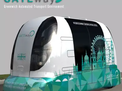 GATEway Project driverless bus Low-poly 3D model
