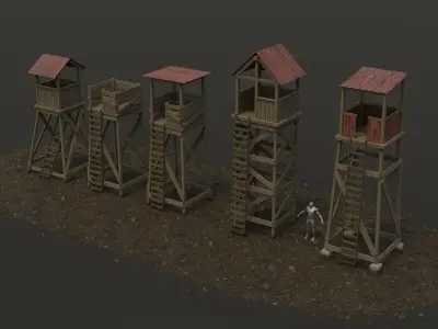 Epic Outposts Low-poly 3D model