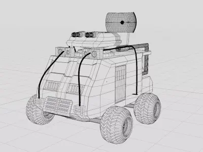 Military Armoured Vehicle Low-poly 3D model