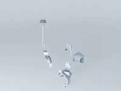 Nuts and bolts and hardware and gear motor Free 3D model