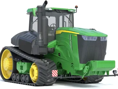 John Tractor 9RT Track Tractor Low-poly 3D model