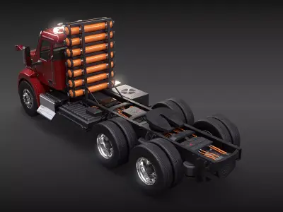 Hydrogen Generic Semi Truck 3D model