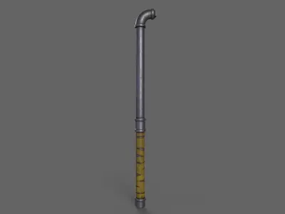 PBR Pipe Weapon V1d Low-poly 3D model