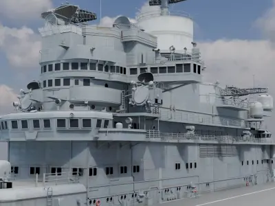 ship and Aircraft Low-poly 3D model
