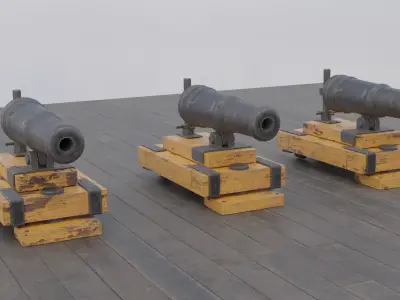 Cannon - Cannons Low-poly 3D model purchase