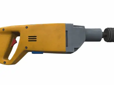 Old electric drill 3D model