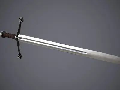 Claymore sword Low-poly 3D model get