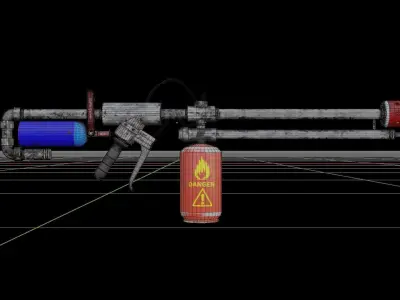 Flamethrower 3D model purchase