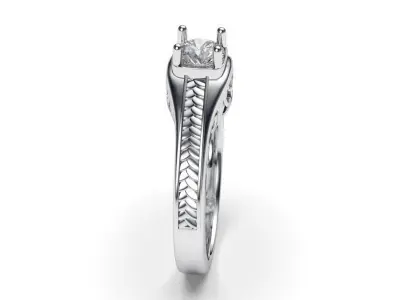 solitaire with ring sizes  8 part S73 3D print model