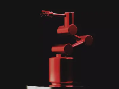 Industrial Robot red 3D model