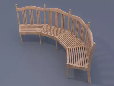 curve exterior chair 3D model