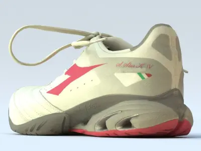 Sneaker Low Poly tennis shoe Free low-poly 3D model