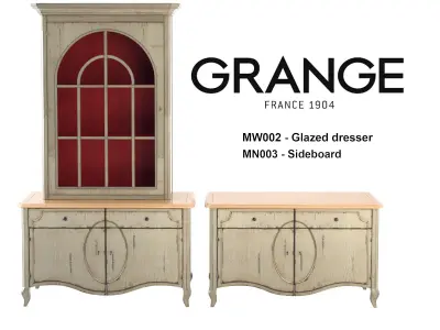 Grange GLAZED DRESSER and SIDEBOARD  3D model