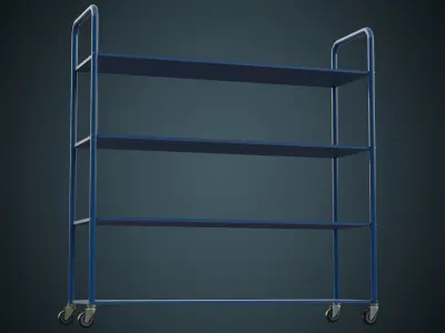 Shelf 1A Low-poly 3D model