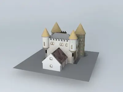 Square Castle Free 3D model