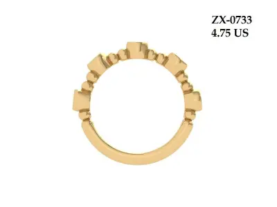 Solitaire Wedding Band 3D print model order