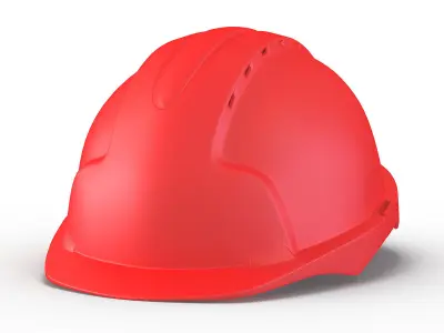Safety Helmet Red 3D model