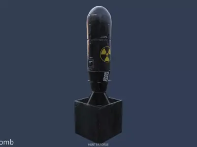 Atomic bomb Low-poly 3D model