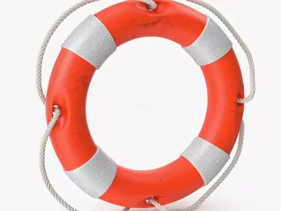 Old Lifebuoy Free 3D model