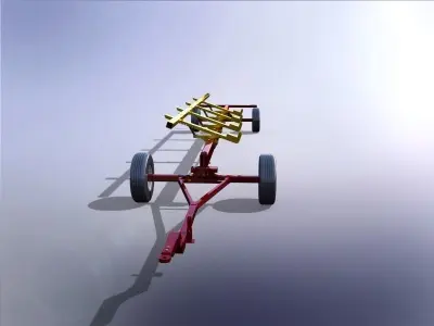30 ft combine header trolley 3D model