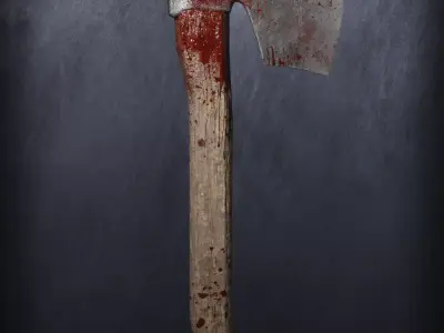 Old Bloody Axe Low-poly 3D model
