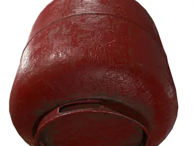Gas Cylinder Low-poly 3D model