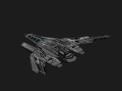 AES-1 Spaceship 3D model