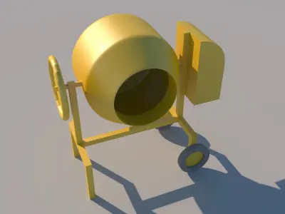 Concrete Mixer Low-poly 3D model purchase