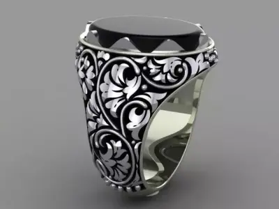 Iranian mens ring 3D model