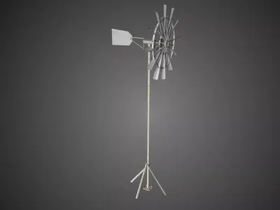 Wind Turbine Windmill Industrial Prop Low-poly 3D model