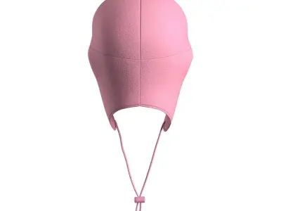 Kids Pink Beanie 3D model