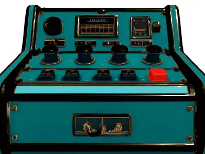 Vintage SciFi Control Panel Low-poly 3D model