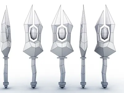 Dagger glowing sword Low-poly 3D model