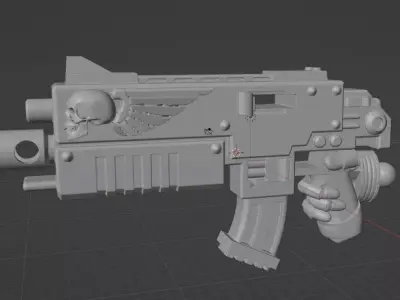 Bolter- warhammer gun 3D model