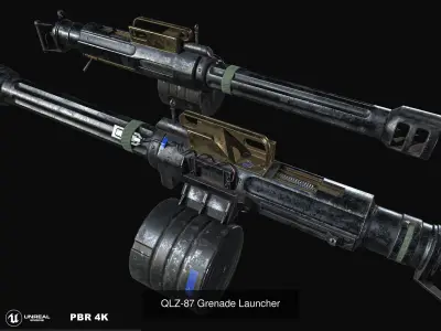 Military Weapon Collection 2 3D Model Pack
