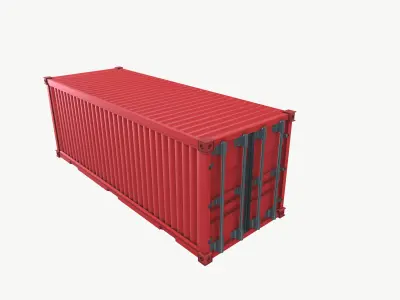 Shipping Container Low-poly 3D model order