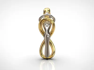 Entangled in Love Pendant 3D print model