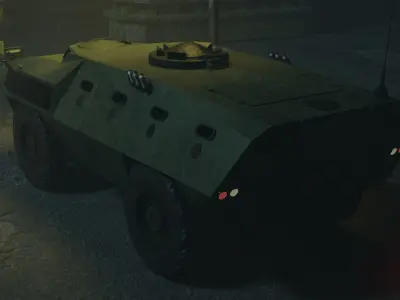 Fiat 6614 - Wheeled Armoured Personnel Carrier Low-poly 3D model