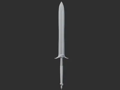 The Knight Sword 3D model Free low-poly 3D model
